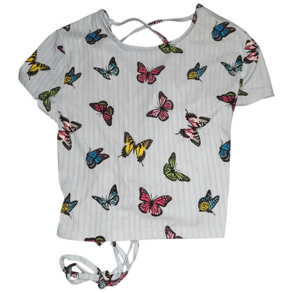 Butterfly crop top S back tie